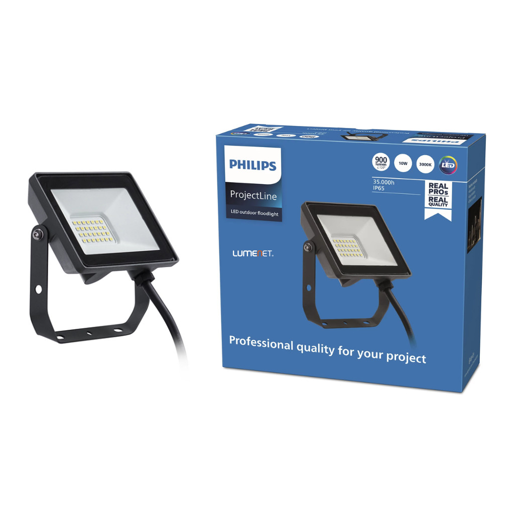 Philips LED reflektor 10W melegfehér 900lm IP65 (ProjectLine Floodlight)