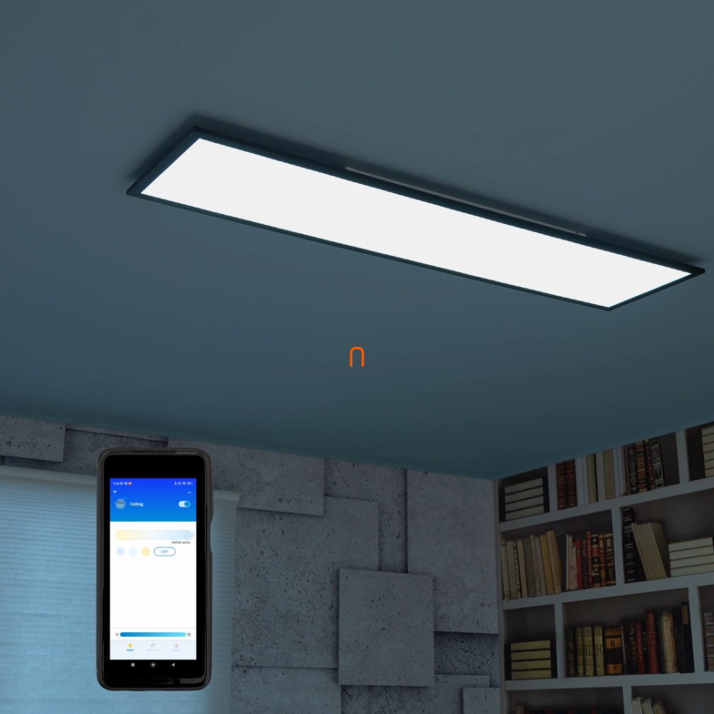 WiZ Ceiling Bluetooth RT 36W 3400lm 2700-6500K mennyezeti LED panel, fekete
