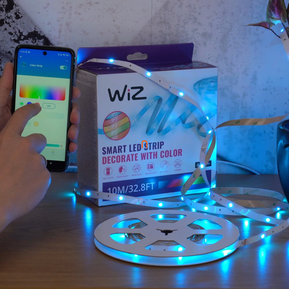 WiZ okos LED szalag, 10 m (RGBW)