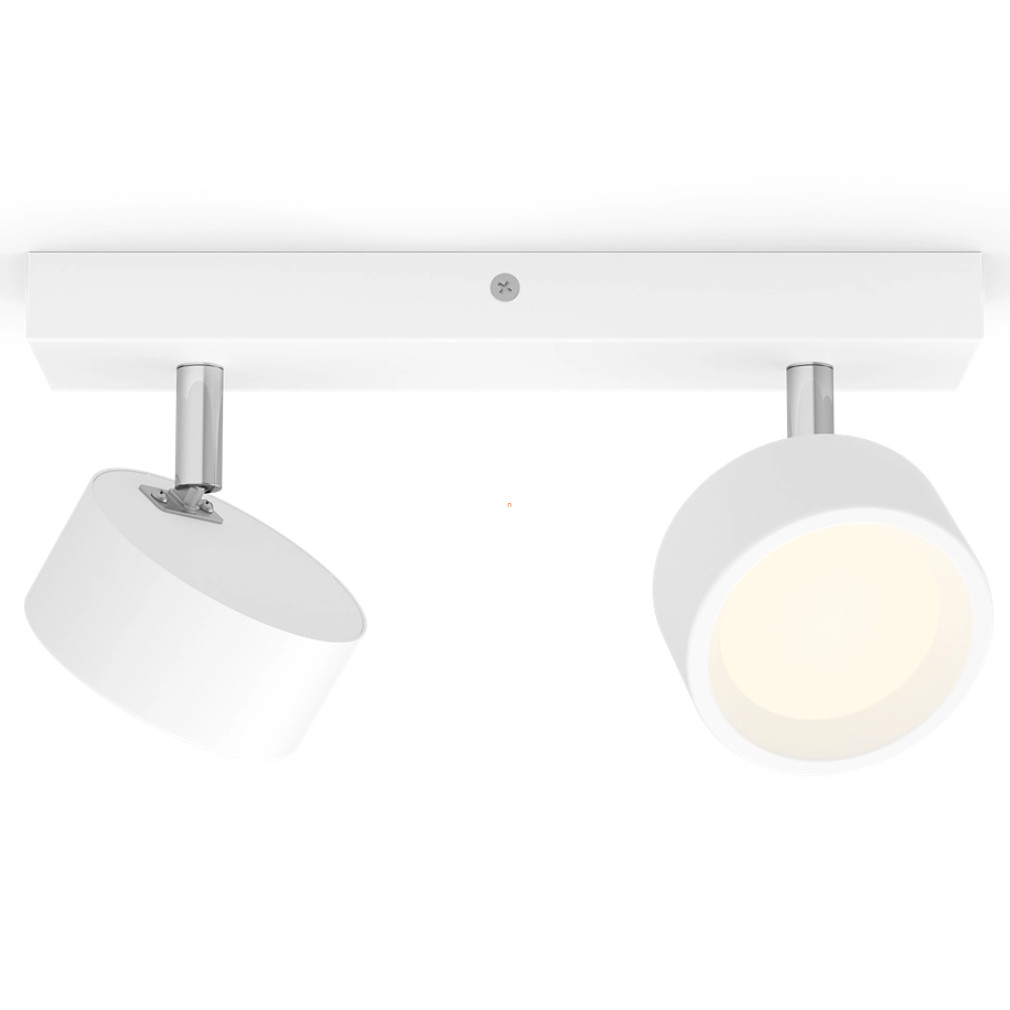 Philips karos LED spot lámpa, melegfehér, 2x5,5 W, fehér színben (Brecia Spot)