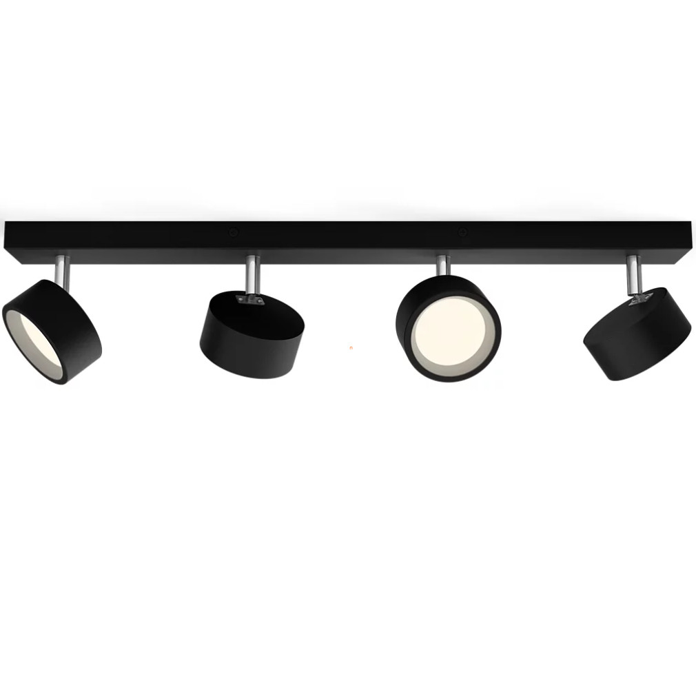 Philips karos LED spotlámpa, melegfehér, 4x5,5 W, fekete színben (Brecia Spot)