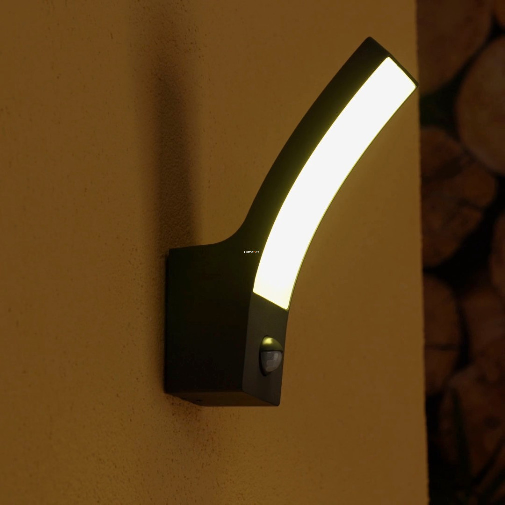 Philips kültéri íves fali LED lámpa mozgásérzékelővel, 3,8W (Splay)
