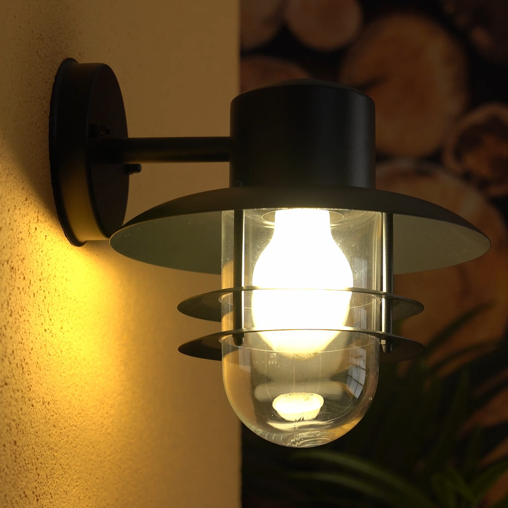 Philips kültéri fali lámpa rusztikus stílusban, fekete (Inyma)