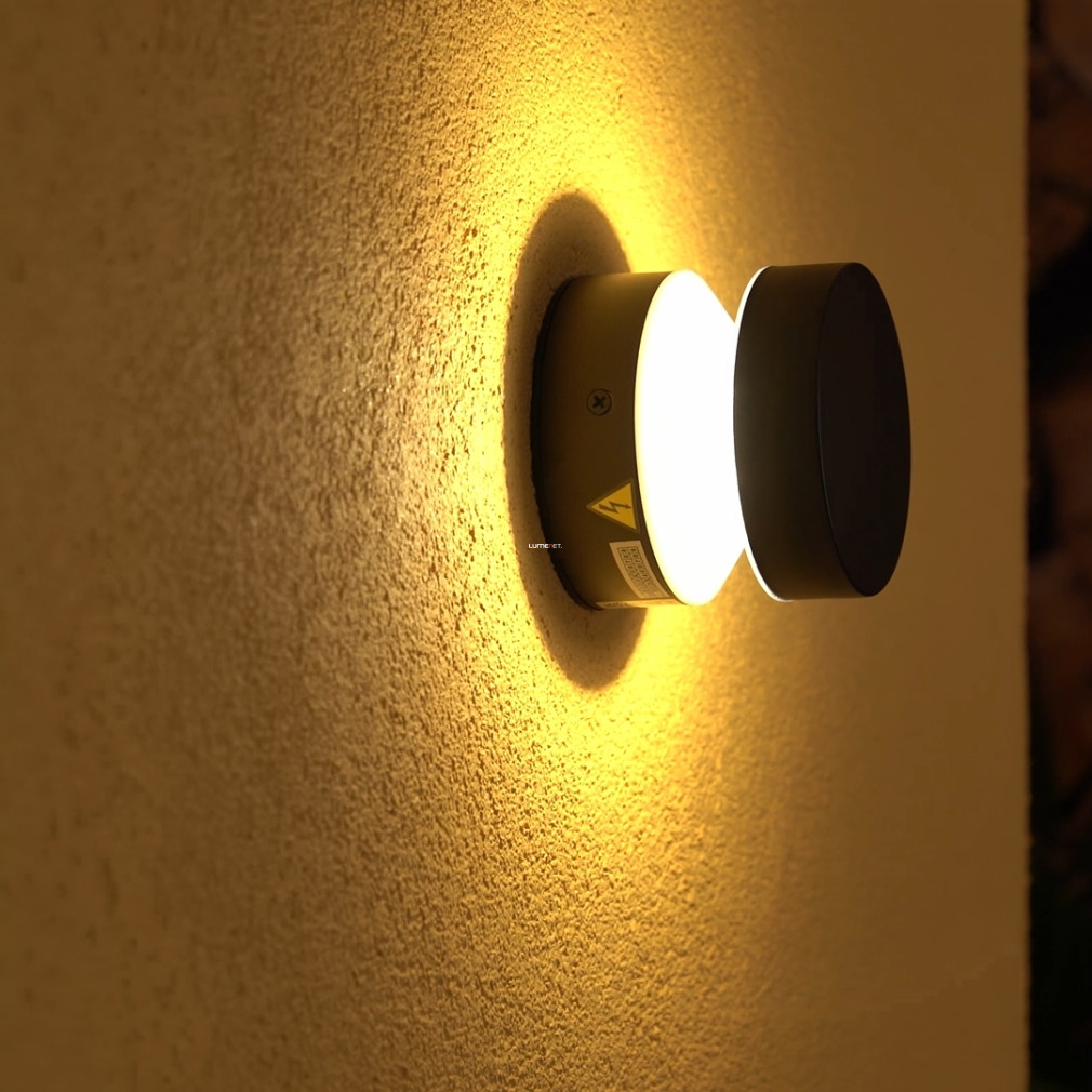 Philips kerek fedeles fali LED lámpa kültérre, melegfehér fényű (Laven)