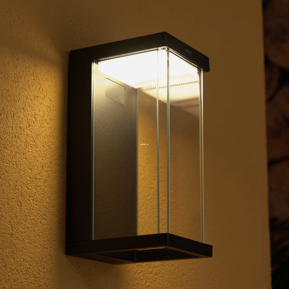 Philips kültéri fali LED lámpa, üveg, 28 cm (Kyrie)