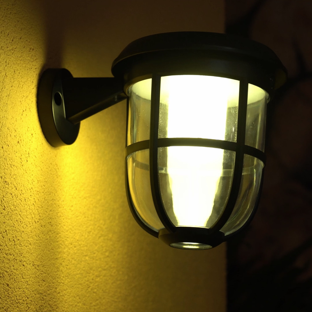 Philips napelemes fali LED lámpa rácsos búrával, 27 cm (Radii)