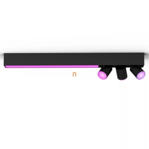   Philips Hue Bluetooth 36W LED mennyezeti lámpa + 3-as spot, fekete (Centris White and Color Ambiance)