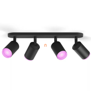   Spot luminos Philips Hue, negru, 4 inchi (Fugato White și Color Ambiance)