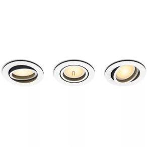   Philips Hue süllyesztett spot lámpa, kerek, fehér 3db/csomag (Milliskin White Ambiance)