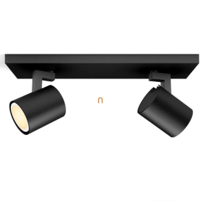   Philips Hue spot lámpa, 2-es fekete + DIM Switch (Runner White Ambiance)