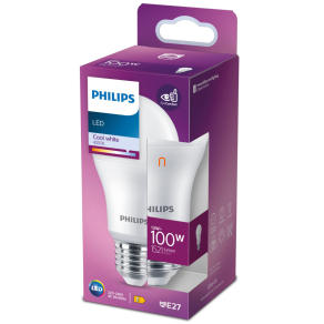   Philips E27 LED, 13 W, 1521 lm, 4000 K, opál - 100 W izzó helyett