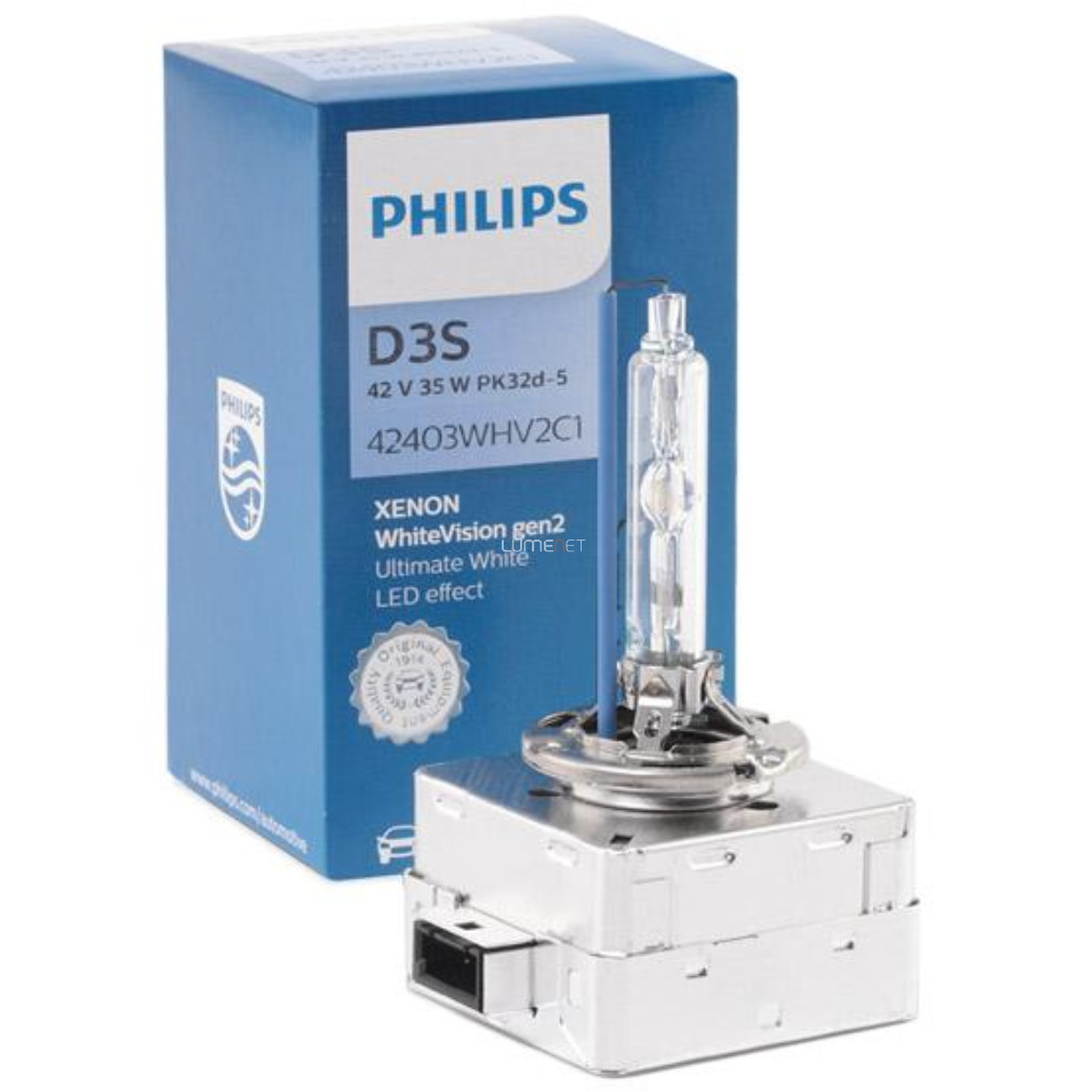 Bontott csomagolású Philips D3S WhiteVision +120% 42403WHV2C1 xenon lámpa