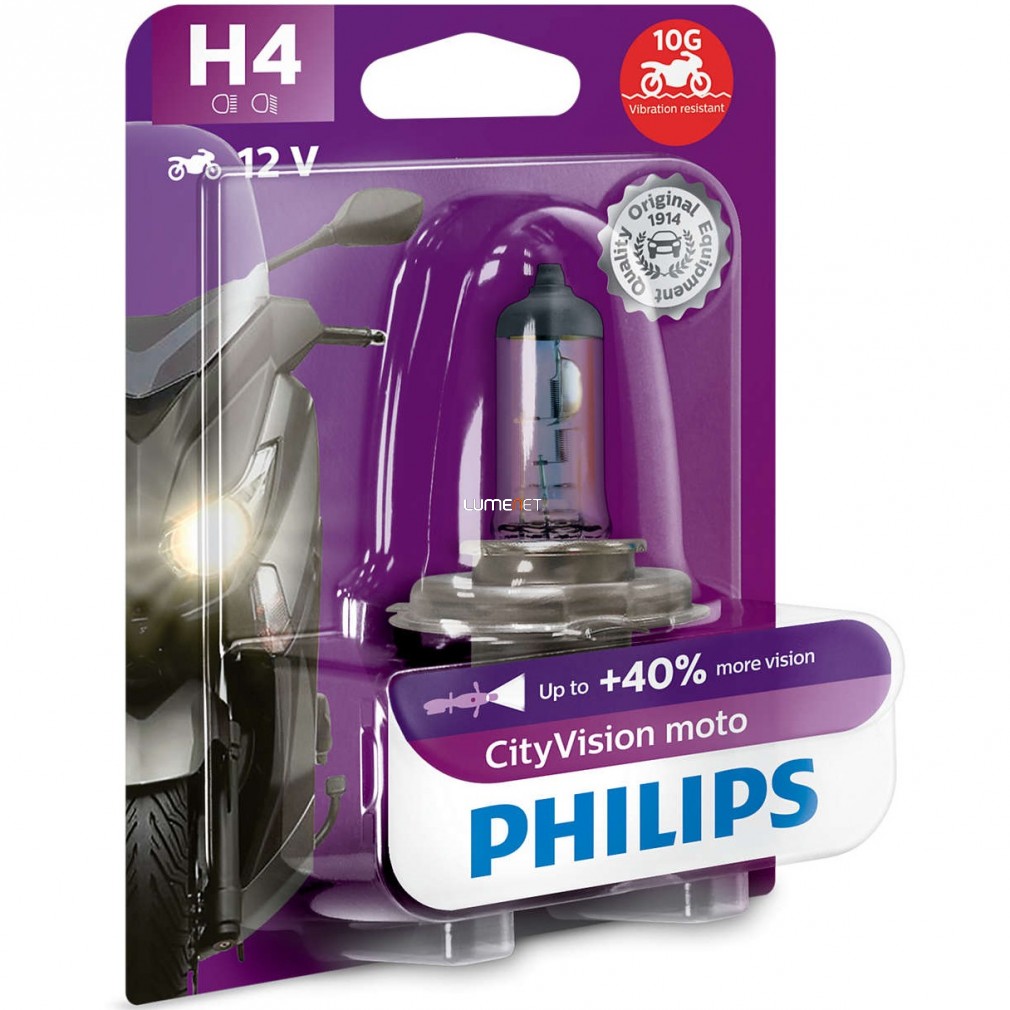 Philips CityVision moto 12342CTVBW +40% H4