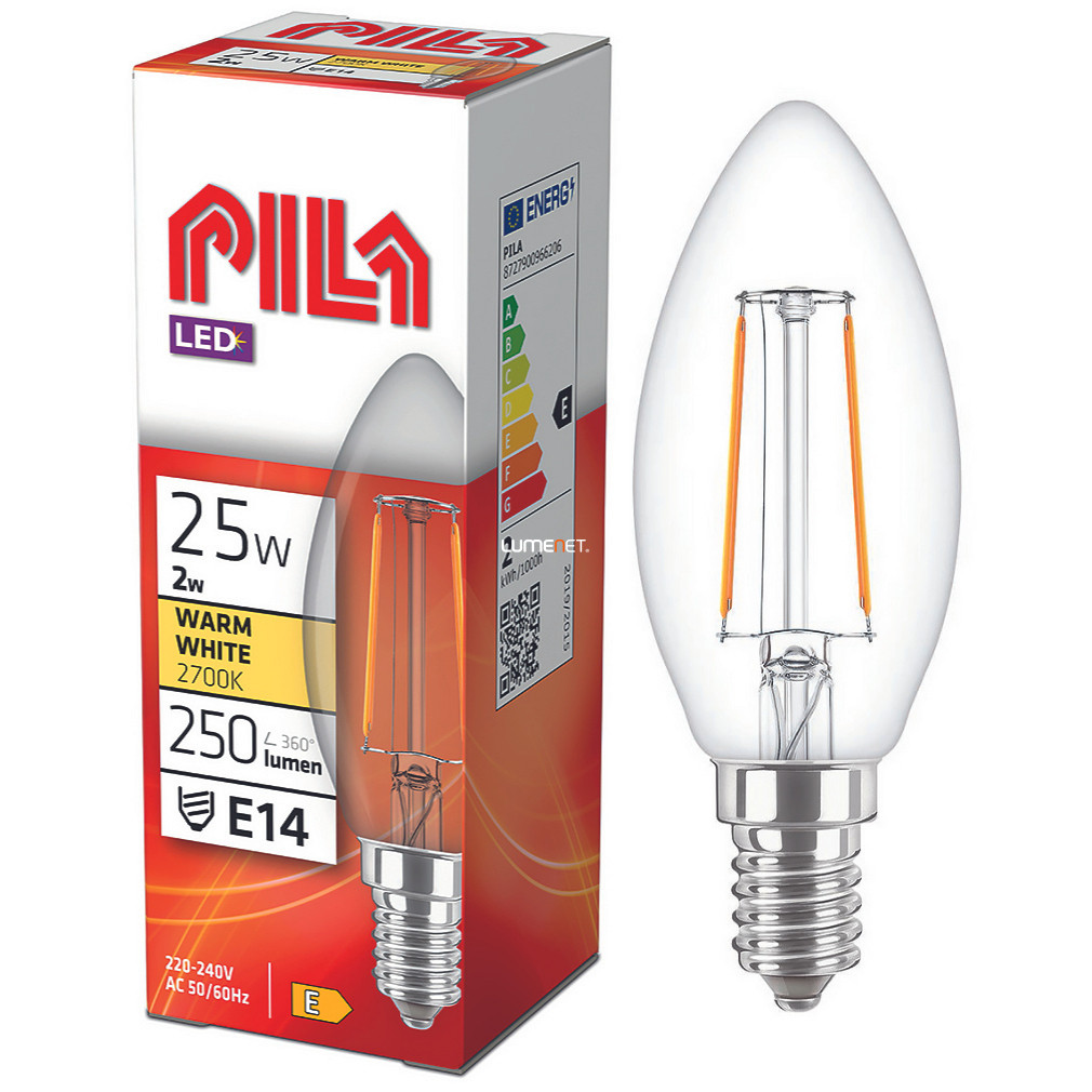 PILA (Philips) E14 LED 2W 250lm 2700K - 25W izzó helyett