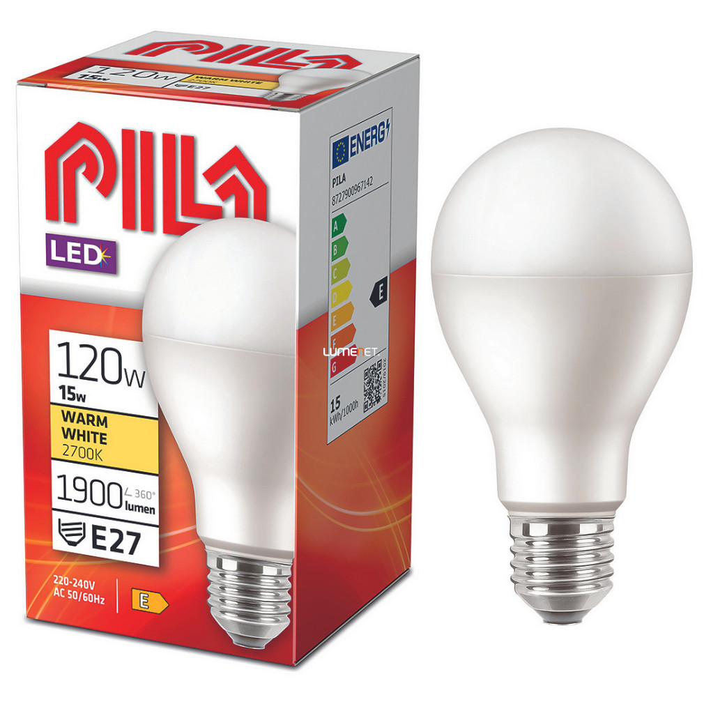 PILA E27 LED 15W 1900lm melegfehér - 120W izzó helyett