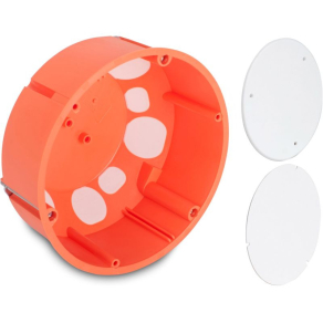   HWADW 120 RD Gipszkarton kötődoboz peremes fedéllel narancs 120mm 101398 Univolt