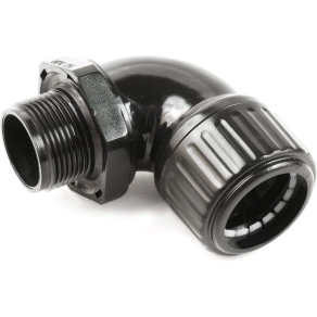   HEG 2525 fekete halogénmentes ívelt csavarkötés, M25, IP54 012757 Univolt