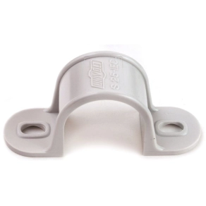 Műanyag omega csöbilincs, PVC, S 25 szürke 020573 Univolt