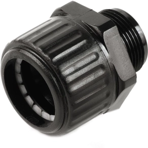   HGL 6363 fekete halogénmentes egyenes tömszelence gégecsőhöz, IP54 026933 Univolt