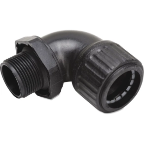   Ívelt csőcsatlakozó anya nélkül, halogénmentes IP54 SEG 3232 fekete 032662 Univolt