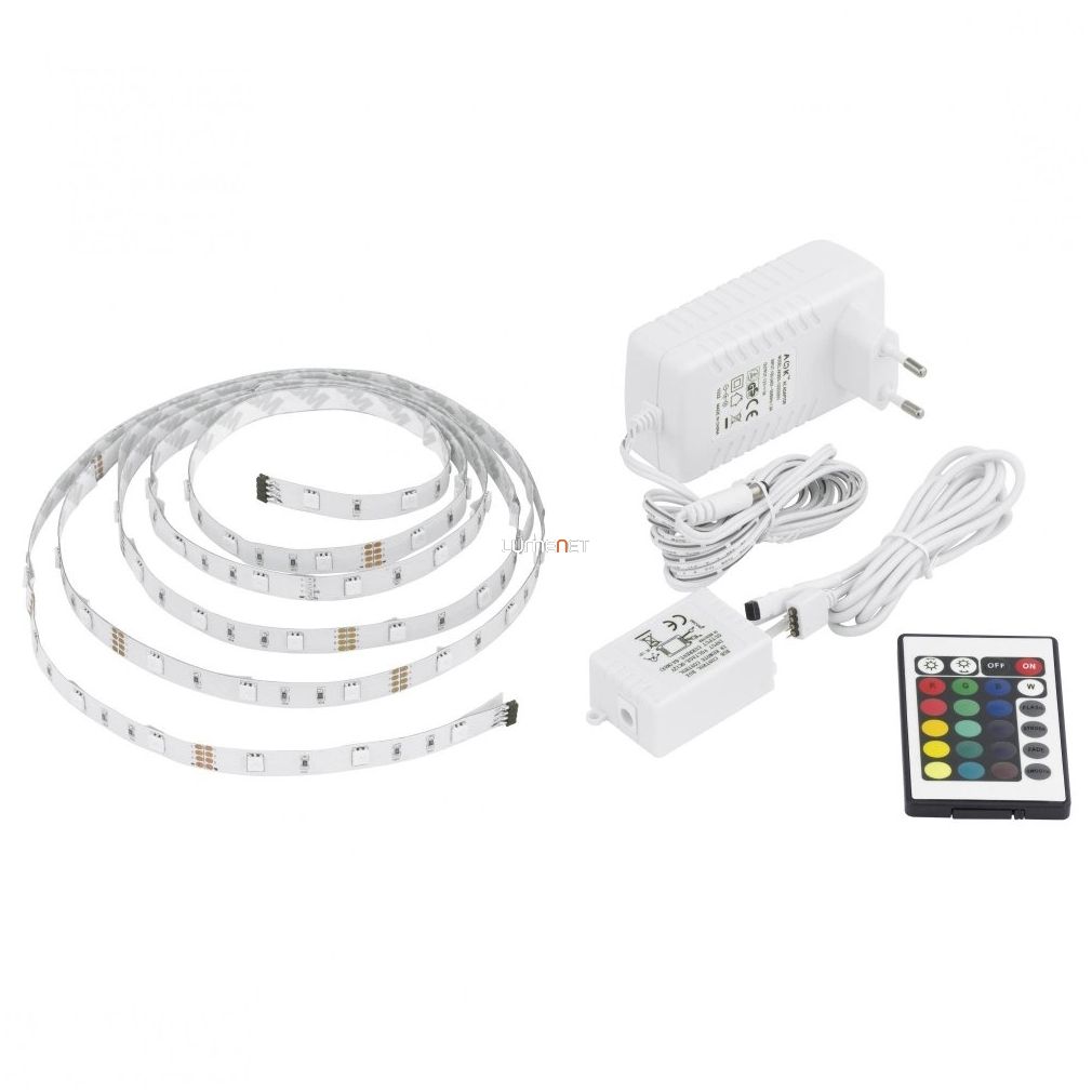 Távirányítós LED szalag 30 db LED/m, 3 méteres (RGB)