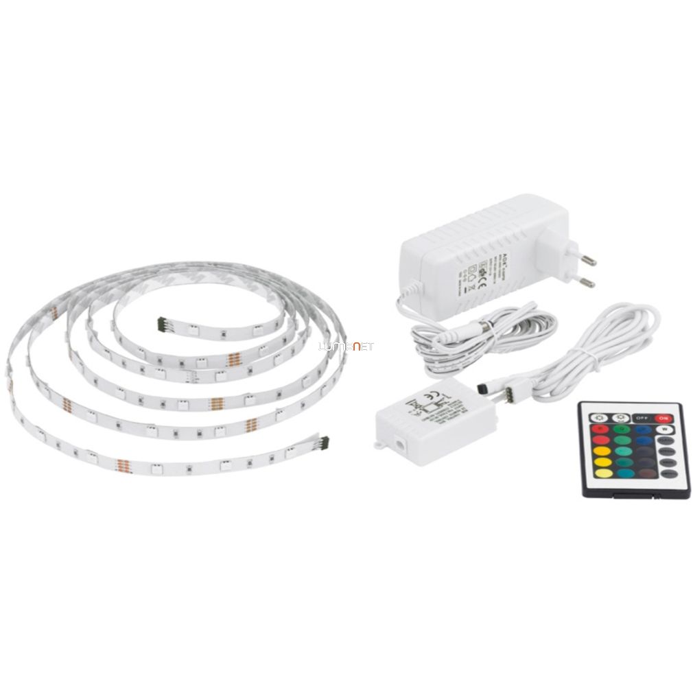 Távirányítós LED szalag 30 db LED/m, 6 méteres (RGB)