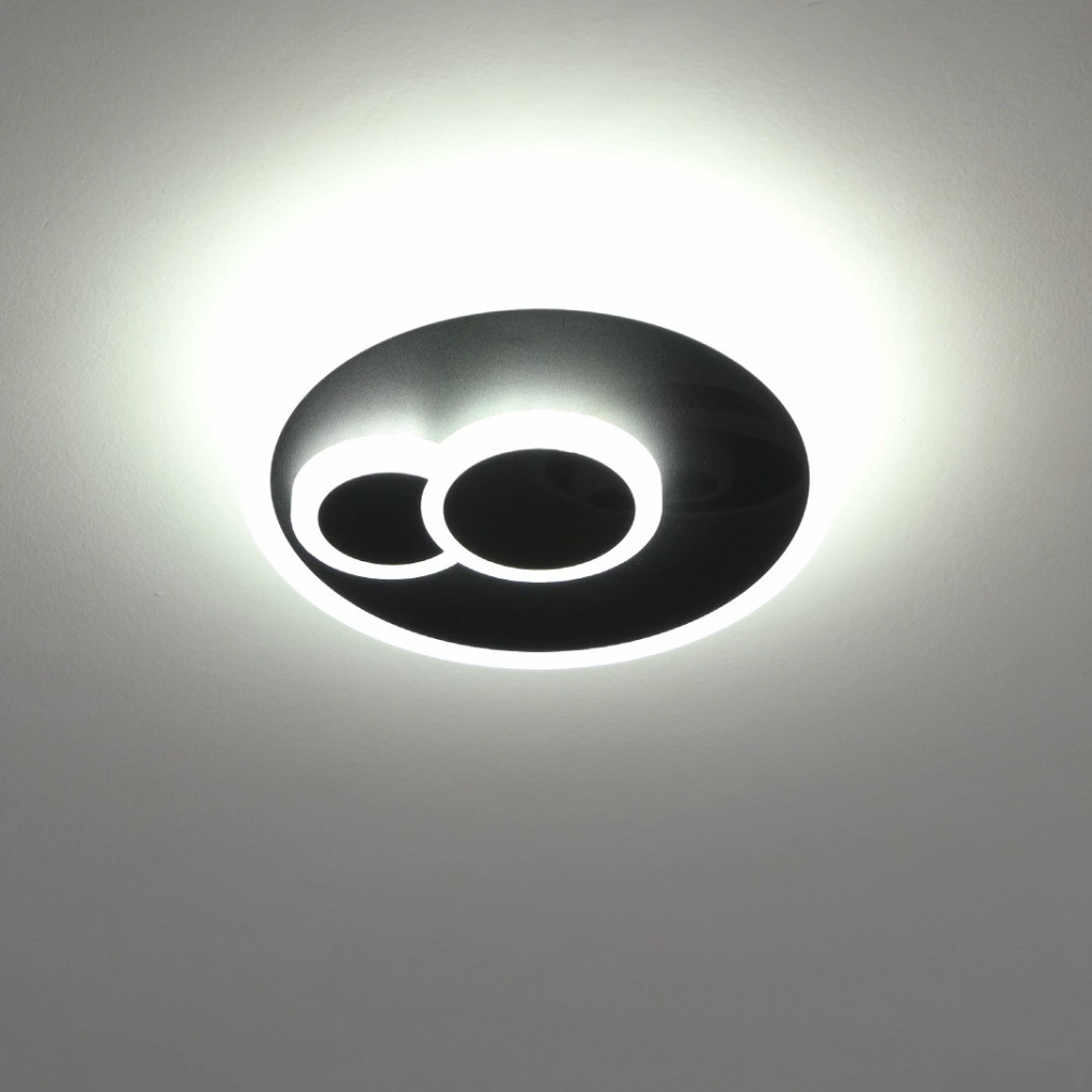 Mennyezeti LED lámpa 8 W, hidegfehér, 20 cm, fekete-fehér színű (Cadegal)