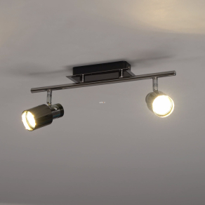   Spot lámpa két foglalattal, fekete-nikkel színű - Davida Eglo 30833