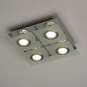   Mennyezeti lámpa négy foglalattal, szatén üveggel, krómszínű - Cabo Eglo 30931