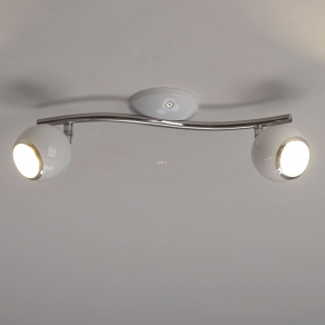   Spot lámpa két foglalattal, fehér-krómszínű - Bimeda Eglo 31002