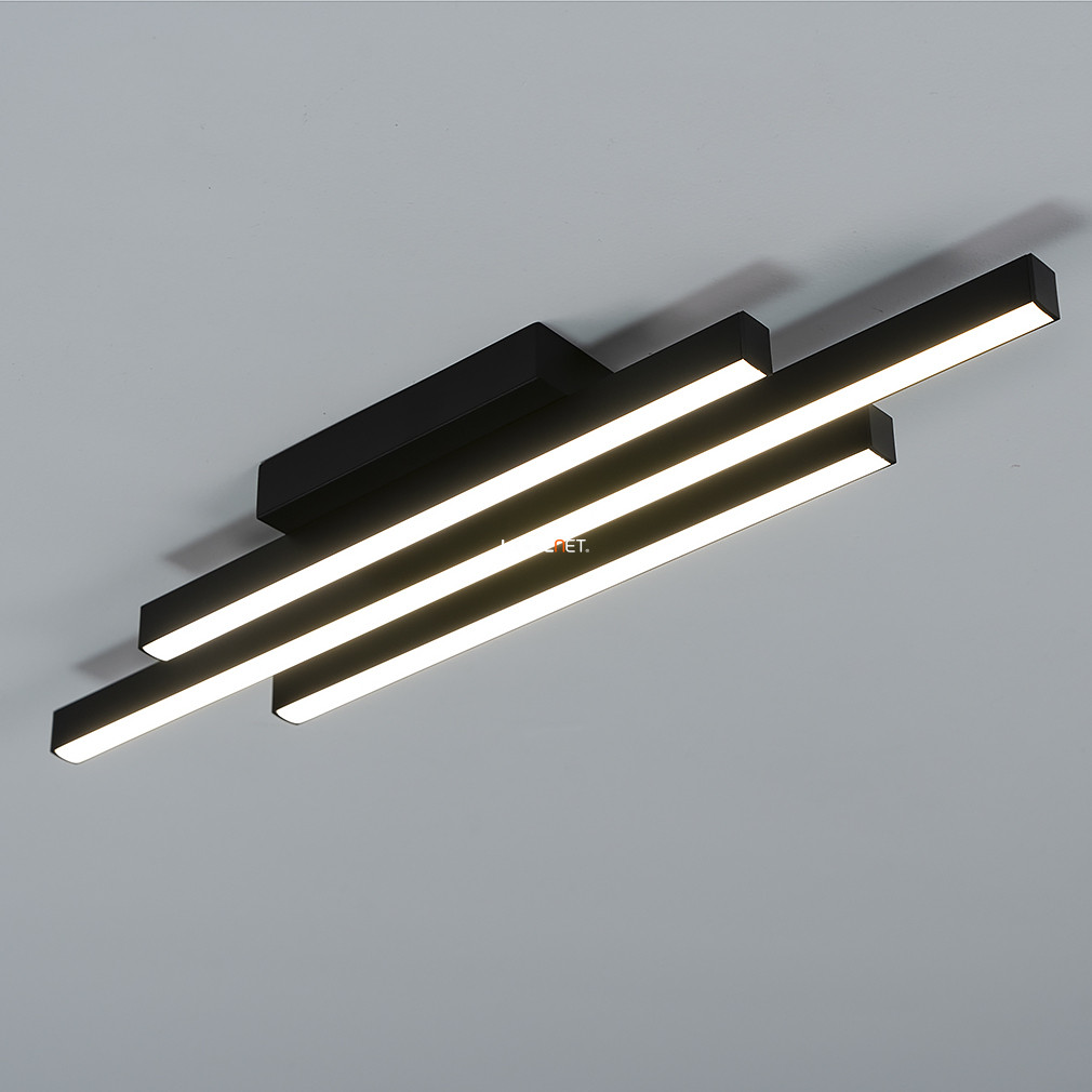Tripla csíkos mennyezeti LED lámpa fekete (Cannigiona)