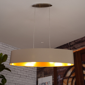   Függesztett lámpa két foglalattal, bézs-arany színű - Maserlo Eglo 31618