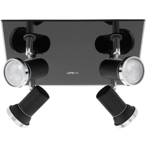   Mennyezeti lámpa négy foglalattal, fekete-króm - Tamara Eglo 33678