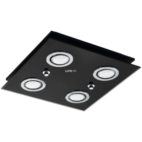   Mennyezeti lámpa négy foglalattal, fekete - Grattino Eglo 33804