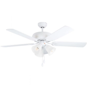   Ventilátoros mennyezeti lámpa három foglalattal, fehér-opál - Las Eglo 35076