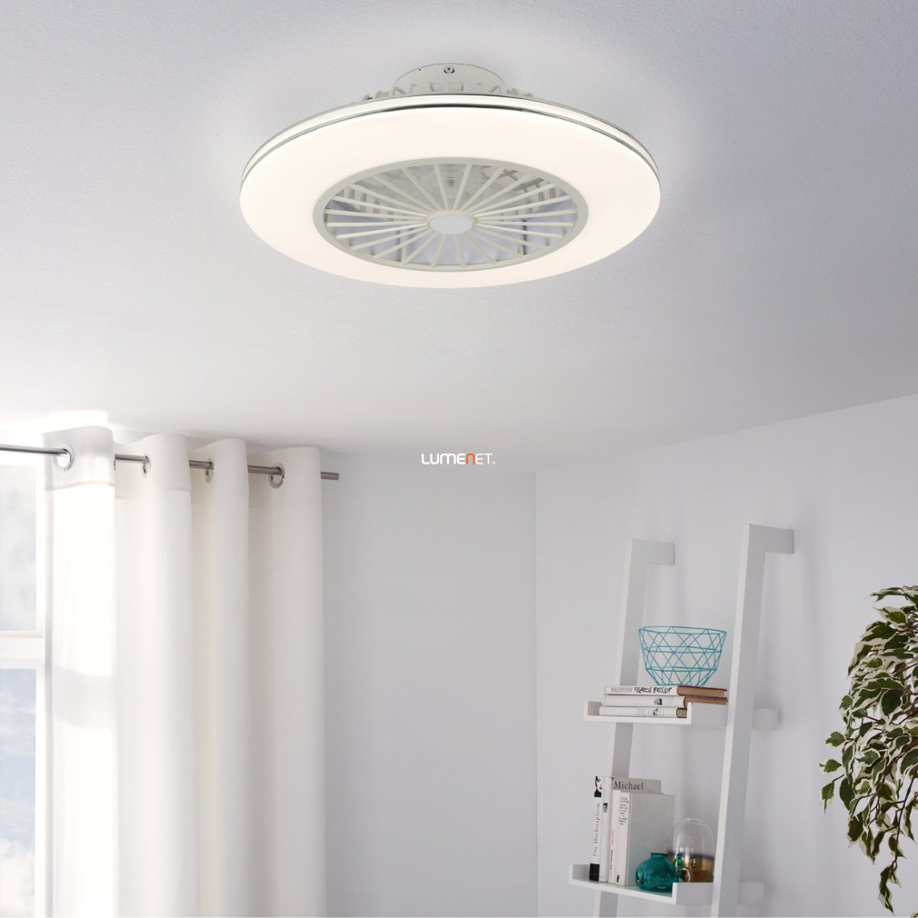 Ventilátoros mennyezeti LED lámpa távirányítóval 3X12,6 W, hideg-melegfehér, fehér színű (Lovisca)