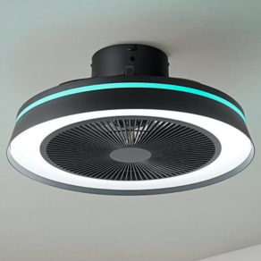   Távirányítóval szabályozható ventiláros mennyezeti LED lámpa - Vallonia Eglo 35196, 3200 lm, 2700-6500 K+RGB, állítható fényerősség, színhőmérséklet és szín, 3x8,5+6 W, 220-230 V