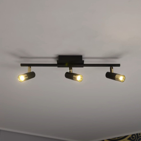   LED spot lámpa 3x5 W, melegfehér, fekete-sárgaréz - Tomares Eglo 39146