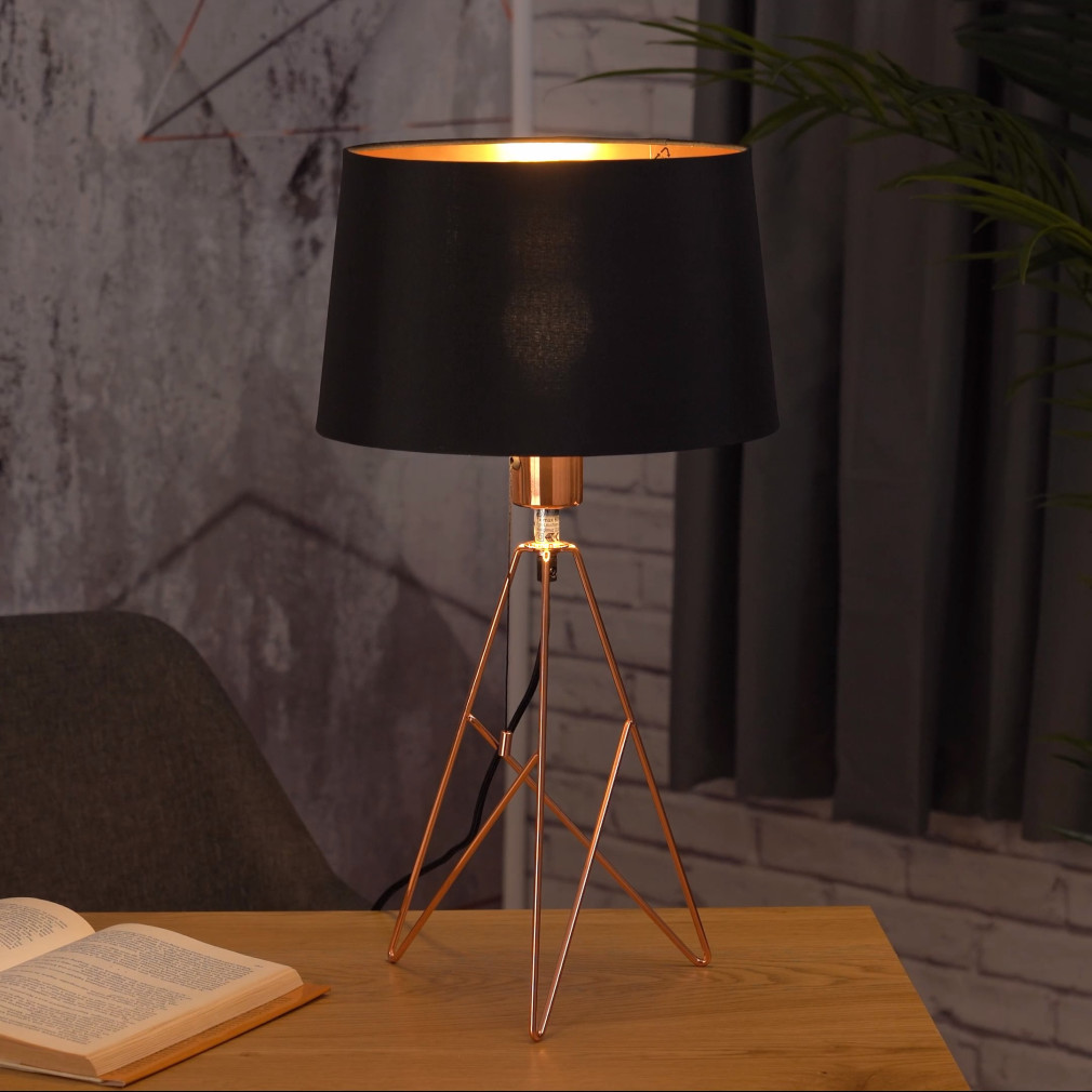 Háromlábú asztali lámpa, 56 cm - Camporale Eglo 39178 - húzókapcsolós, 1xE27 foglalattal
