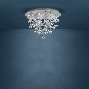   Szabályozható mennyezeti LED lámpa 15x1,8 W, melegfehér, króm - Pianopoli Eglo 39245