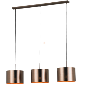   Függesztett lámpa három foglalattal, barna-vörösréz - Saganto Eglo 39357
