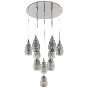   Függesztett lámpa tíz foglalattal, króm-füstszínű - Siracusa Eglo 39506