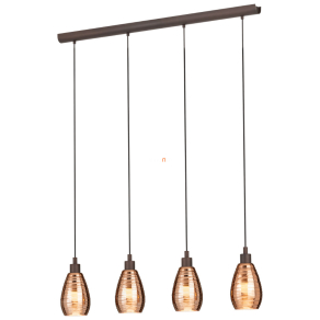   Függesztett lámpa négy foglalattal, barna-vörösréz - Siracusa Eglo 39507