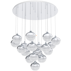   Szabályozható függesztett LED lámpa 18x3,15 W, melegfehér, króm-fehér - Mioglia Eglo 39528