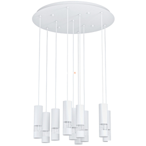   Függesztett lámpa tíz foglalattal, 58 cm, fehér-áttetsző - Bernabeta Eglo 39704