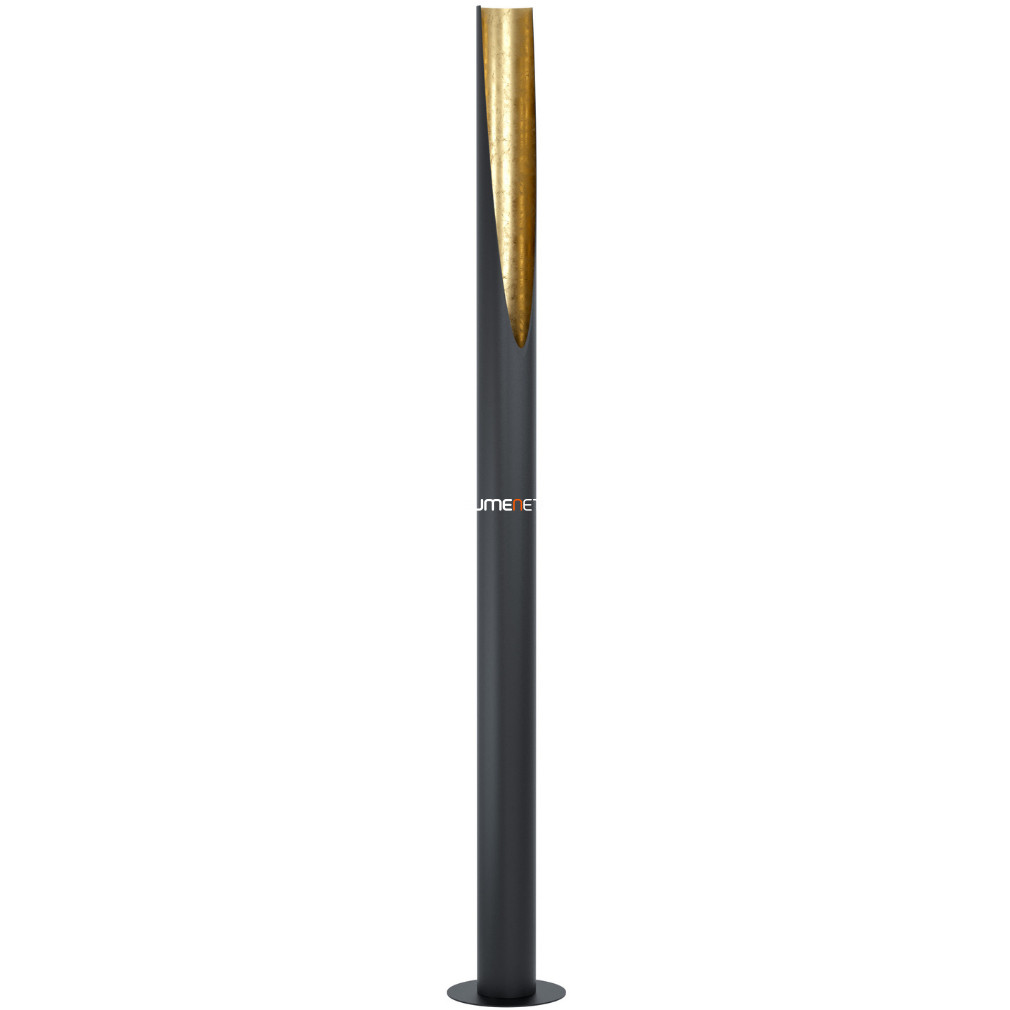 Állólámpa talpkapcsolóval, 180,5 cm, fekete-arany színű (Prebone)