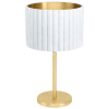 Bársony asztali lámpa, fehér-arany színű, 52 cm - Tamaresco Eglo 39766, 1xE27 foglalattal