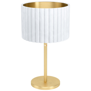   Bársony asztali lámpa, fehér-arany színű, 52 cm - Tamaresco Eglo 39766, 1xE27 foglalattal