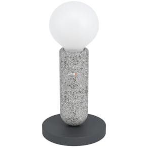   Terazzo asztali lámpa, 17 cm, antracit- Giaconecchia Eglo 39835, 1xE27 foglalattal