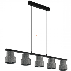   Függesztett lámpa öt foglalattal, szürke-fekete - Hilcott Eglo 39855